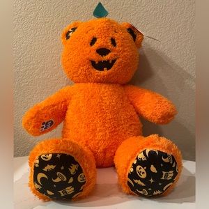 New! Build a Bear Pumpkin Glo Bear Light Up Halloween Plush17" - with tags